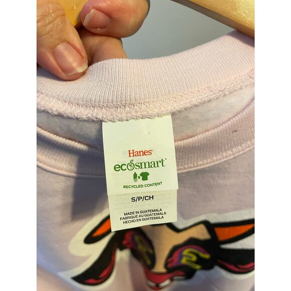 Haynes EcoSmart Cash Cow Pink Sweatshirt, Sz S - Picture 7 of 7